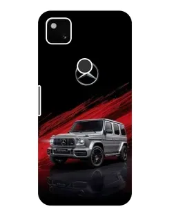 Чехол для Google Pixel 4a с картинкой «Mercedes G-Class красный»