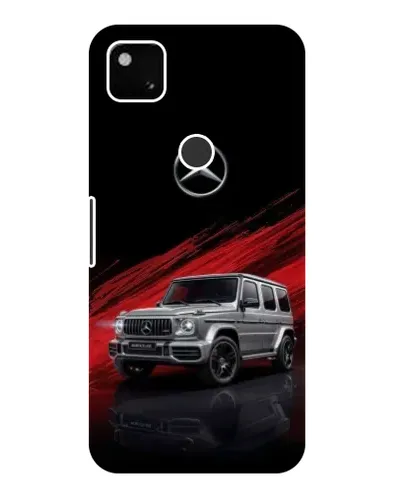 Чехол для Google Pixel 4a с картинкой «Mercedes G-Class красный»