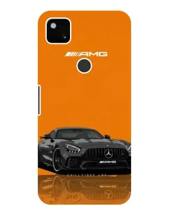 Чехол для Google Pixel 4a с картинкой «Оранжевый Mercedes AMG»