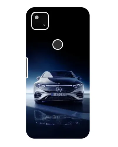 Чехол для Google Pixel 4a с картинкой «Ночной Mercedes EQ»