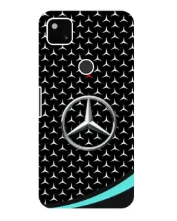 Чехол для Google Pixel 4a с картинкой «Mercedes — бирюзовый акцент»
