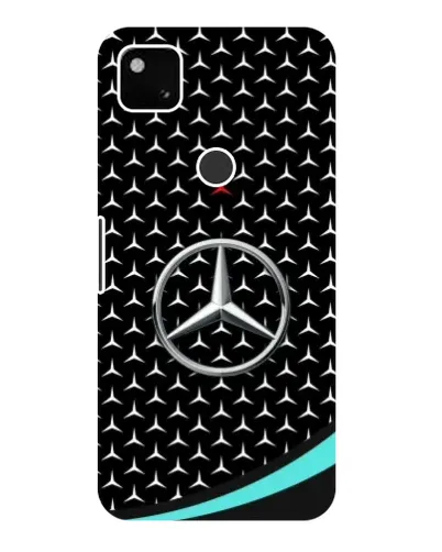 Чехол для Google Pixel 4a с картинкой «Mercedes — бирюзовый акцент»