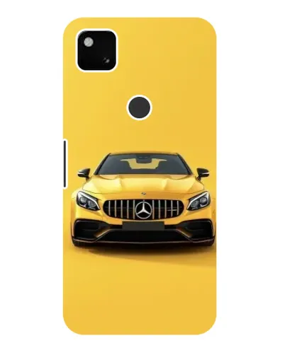 Чехол для Google Pixel 4a с картинкой «Желтый Mercedes GT»