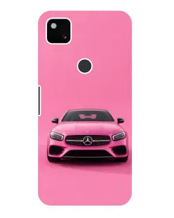 Чехол для Google Pixel 4a с картинкой «Розовый Mercedes AMG»