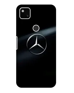 Чехол для Google Pixel 4a с картинкой «Mercedes на металле»
