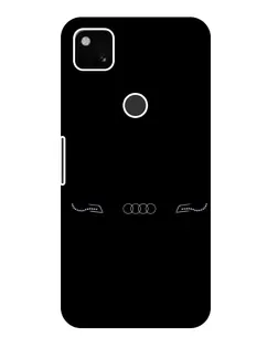 Чехол для Google Pixel 4a с картинкой «Audi — световой подпись»