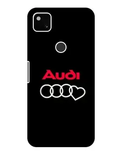 Чехол для Google Pixel 4a с картинкой «Логотип Audi Heart»