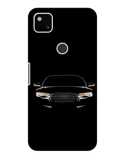 Чехол для Google Pixel 4a с картинкой «Audi — ночной контур»
