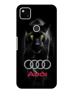 Чехол для Google Pixel 4a с картинкой «Пантера и Audi»