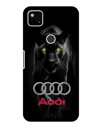 Чехол для Google Pixel 4a с картинкой «Пантера и Audi»