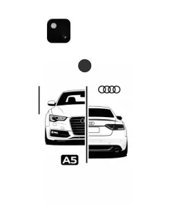 Чехол для Google Pixel 4a с картинкой «Audi — контрастный дизайн»