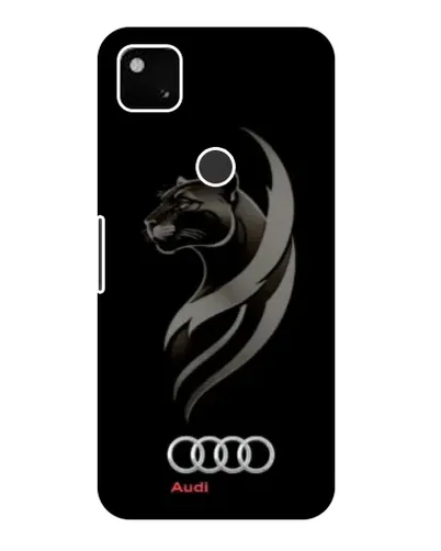 Чехол для Google Pixel 4a с картинкой «Графика — пантера и Audi»
