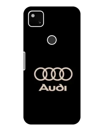 Чехол для Google Pixel 4a с картинкой «Audi — золотой логотип»
