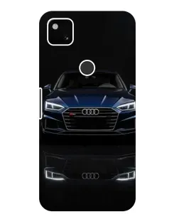 Чехол для Google Pixel 4a с картинкой «Audi — ночное отражение»