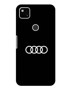Чехол для Google Pixel 4a с картинкой «Audi White Logo»