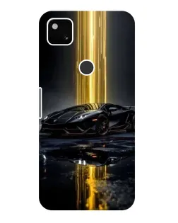 Чехол для Google Pixel 4a с картинкой «Ночной Lamborghini драйв»