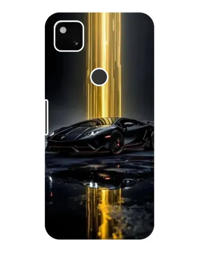 Чехол для Google Pixel 4a с картинкой «Ночной Lamborghini драйв»