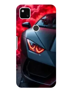 Чехол для Google Pixel 4a с картинкой «Lamborghini красное сияние»