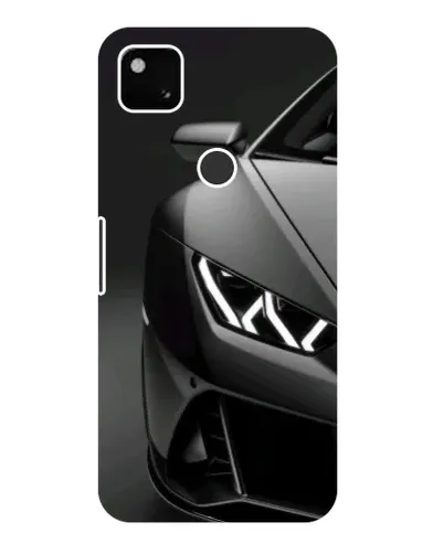 Чехол для Google Pixel 4a с картинкой «Lamborghini фары детализация»