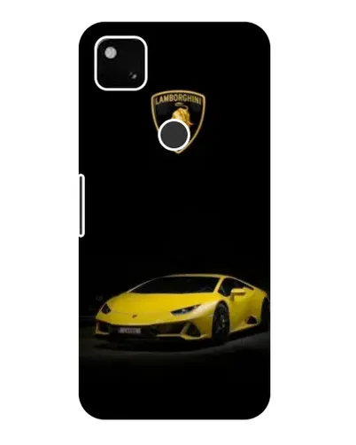Чехол для Google Pixel 4a с картинкой «Lamborghini желтый акцент»