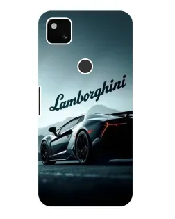 Чехол для Google Pixel 4a с картинкой «Классическая надпись Lamborghini»