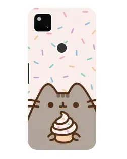 Чехол для Google Pixel 4a с картинкой «Пушин с кексом»