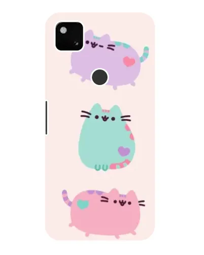 Чехол для Google Pixel 4a с картинкой «Pusheen трио»