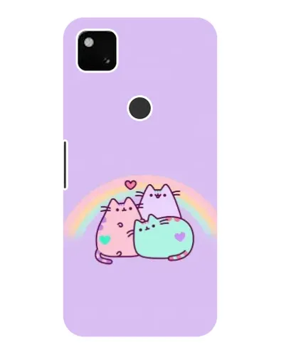 Чехол для Google Pixel 4a с картинкой «Радужные Пушины»
