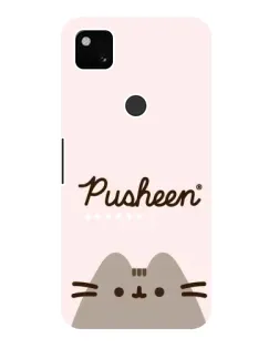 Чехол для Google Pixel 4a с картинкой «Pusheen логотип»