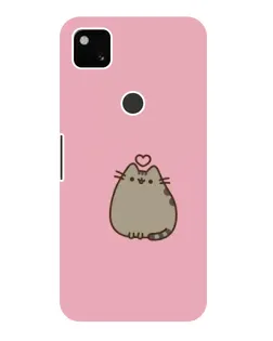 Чехол для Google Pixel 4a с картинкой «Pusheen сердце»