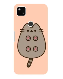 Чехол для Google Pixel 4a с картинкой «Пушин пузиком кверху»