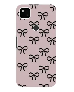 Чехол для Google Pixel 4a с картинкой «Черные бантики»
