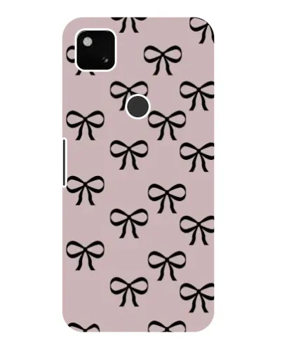 Чехол для Google Pixel 4a с картинкой «Черные бантики»