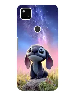 Чехол для Google Pixel 4a с картинкой «Стич на рассвете»