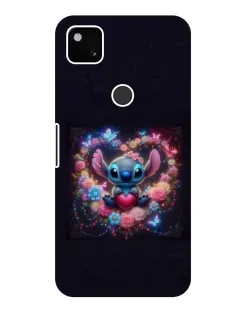 Чехол для Google Pixel 4a с картинкой «Stitch в цветах»