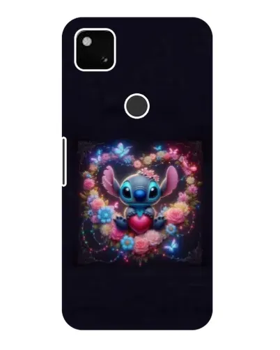 Чехол для Google Pixel 4a с картинкой «Stitch в цветах»
