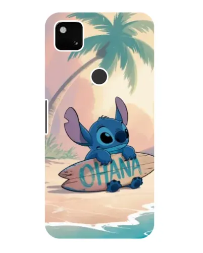 Чехол для Google Pixel 4a с картинкой «Стич на серфе»