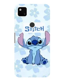 Чехол для Google Pixel 4a с картинкой «Stitch среди цветов»