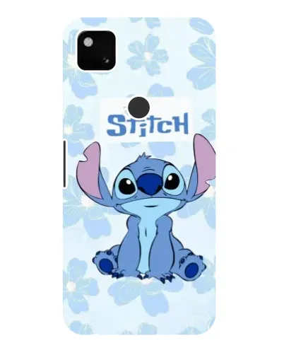 Чехол для Google Pixel 4a с картинкой «Stitch среди цветов»