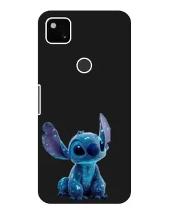 Чехол для Google Pixel 4a с картинкой «Стич на черном»
