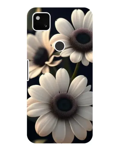 Чехол для Google Pixel 4a с картинкой «Белые маргаритки макро»