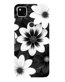 Чехол для Google Pixel 4a с картинкой «Монохромные астры»
