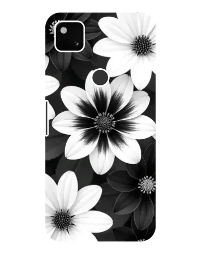 Чехол для Google Pixel 4a с картинкой «Монохромные астры»