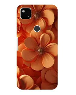 Чехол для Google Pixel 4a с картинкой «Оранжевый макро цветок»