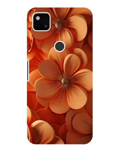 Чехол для Google Pixel 4a с картинкой «Оранжевый макро цветок»