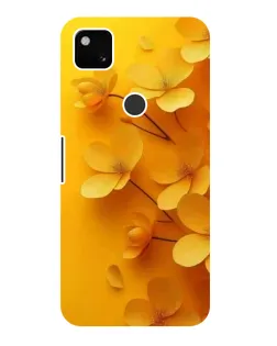 Чехол для Google Pixel 4a с картинкой «Золотые лепестки»
