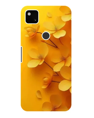 Чехол для Google Pixel 4a с картинкой «Золотые лепестки»