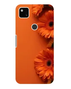 Чехол для Google Pixel 4a с картинкой «Оранжевые герберы»