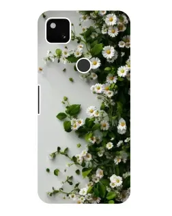 Чехол для Google Pixel 4a с картинкой «Ветка мелких белых цветов»