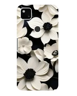 Чехол для Google Pixel 4a с картинкой «Объемные белые цветы»